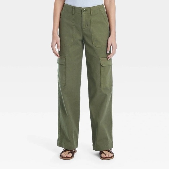 Universal Thread Pants - Universal Thread Target Mid Rise Utility Cargo Pants Olive Green Womens 4